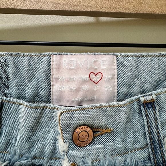Revice Denim Ziggy Two Tone Frayed Hems Jeans sz 26 - Picture 5 of 7
